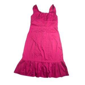 A.P.N.Y. Women's Pink Sleeveless Ruffle Hem Dress Size 6 Knee Length Stretch